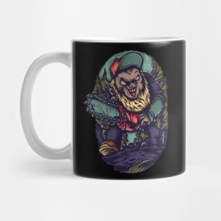 scary wood cutter illustration Mug